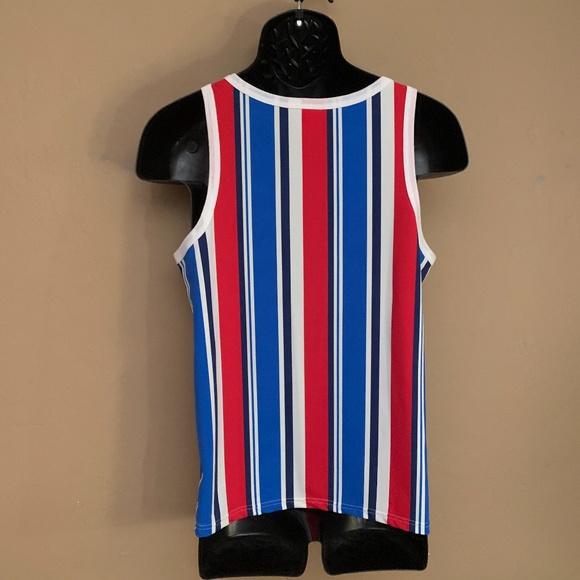 Pistol Pete Striped Tank Top Medium Gently worn 92% nylon / 8% spandex - Picture 2 of 3